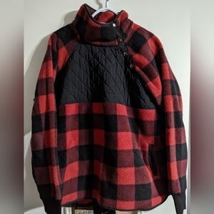 Abercrombie and Fitch red checkered sweatshirt